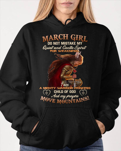 March Girl Child Of God T-Shirt - Christian Gift For Women - LUAN03 (SKU2606-181-03)