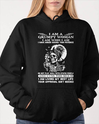 "I AM A GRUMPY WOMEN - I HAVE ANGER ISSUES AND THIN PALUANCE " – T – SHIRT FOR WOMEN – LUAN00 (SKU2607-220-00)