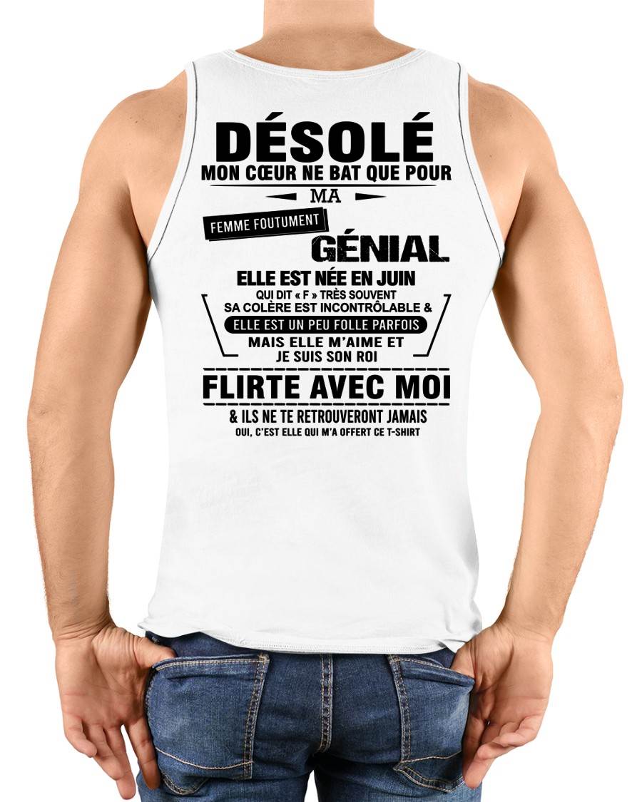 JUIN - DÉSOLÉ, MON CŒUR NE BAT QUE POUR MA FEMME FOUTUMENT GÉNIALE — DE SA FEMME - FR06 / LUAN06 (SKU26T-01258-06)