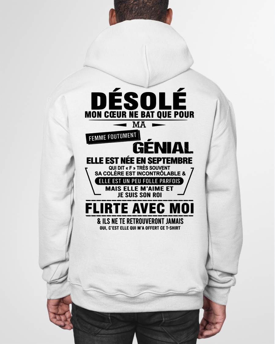 SEPTEMBRE - DÉSOLÉ, MON CŒUR NE BAT QUE POUR MA FEMME FOUTUMENT GÉNIALE — DE SA FEMME - FR09 / LUAN09 (SKU26T-01258-09)