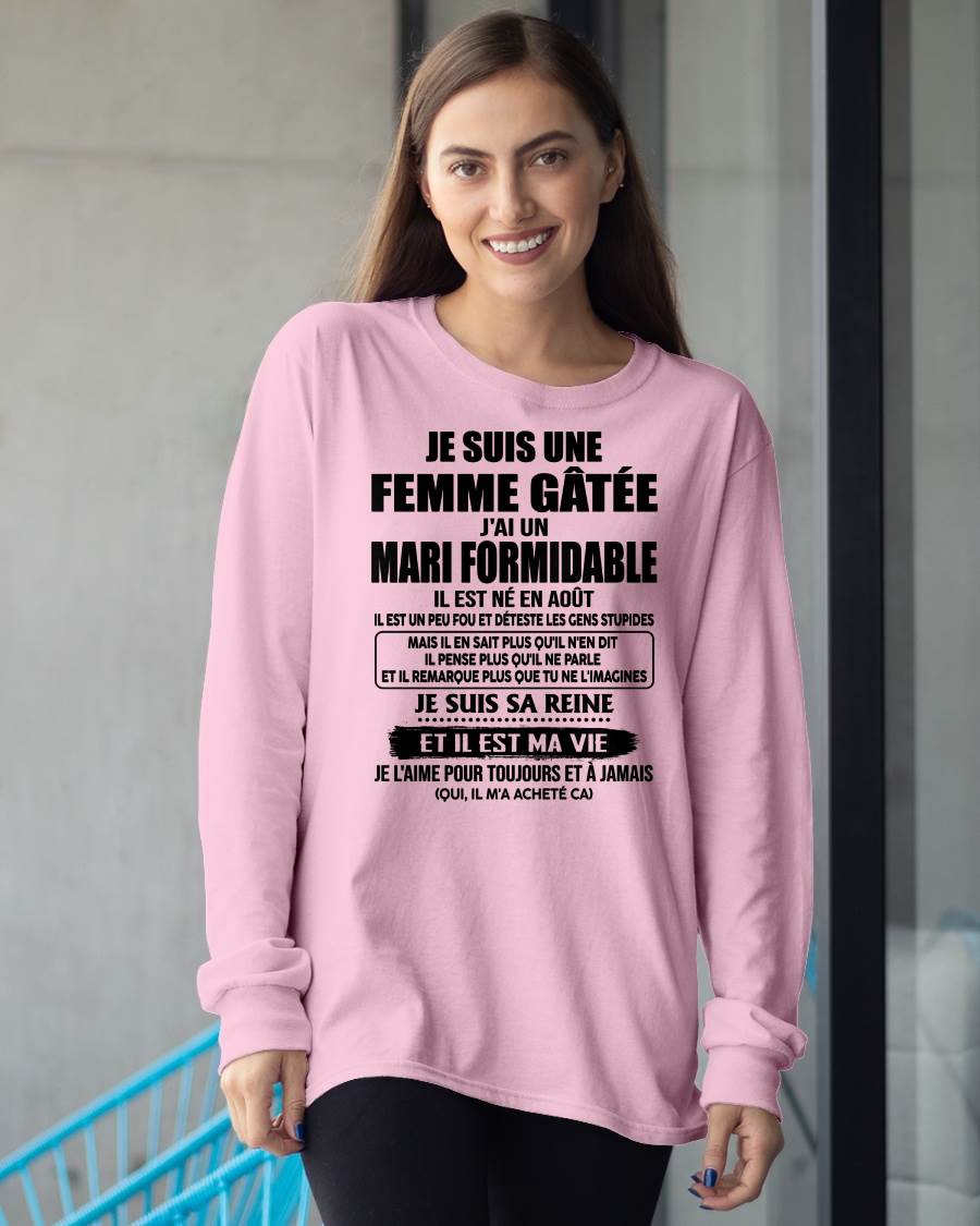 AOÛT - FEMME GÂTÉE - MARI FORMIDABLE - CADEAU PARFAIT DU MARI À SA FEMME - LUAN08 (SKU2609-63-08)