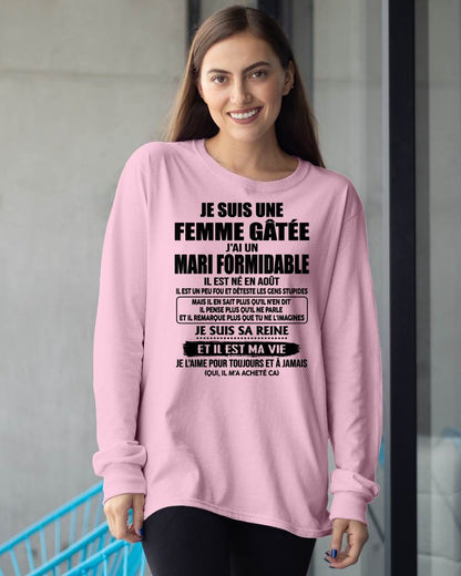 AOÛT - FEMME GÂTÉE - MARI FORMIDABLE - CADEAU PARFAIT DU MARI À SA FEMME - LUAN08 (SKU2609-63-08)