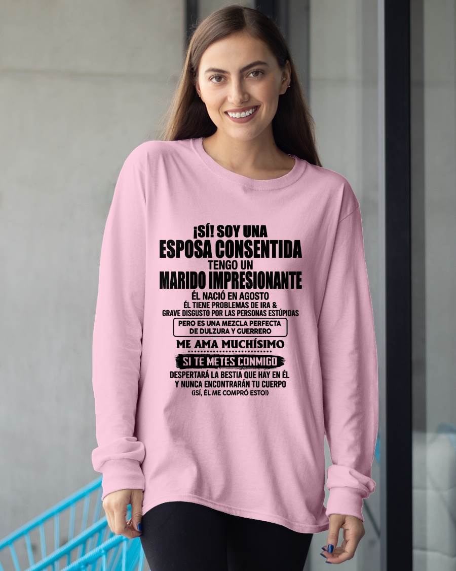 AGOSTO - ESPOSA CONSENTIDA - MARIDO IMPRESIONANTE - DULZURA & GUERRERO - REGALO PERFECTO DEL MARIDO A SU ESPOSA - LUAN08 (SKU2610-43-08)