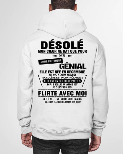 DÉCEMBRE - DÉSOLÉ, MON CŒUR NE BAT QUE POUR MA FEMME FOUTUMENT GÉNIALE — DE SA FEMME - FR12 / LUAN12 (SKU26T-01258-12)