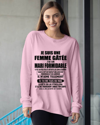 FEMME GÂTÉE - MARI FORMIDABLE - TENDRESSE & GUERRIER - CADEAU PARFAIT DU MARI À SA FEMME - LUAN00 (SKU2608-631-00)