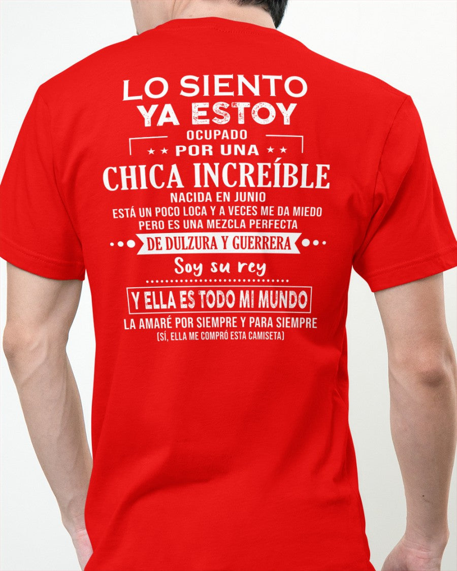 Lo siento chicas, ya estoy pillado - Mi novia está un poco loca y es adorable - Regalo especial para tu novio o esposo - (SKU04-156-06) - LUAN06
