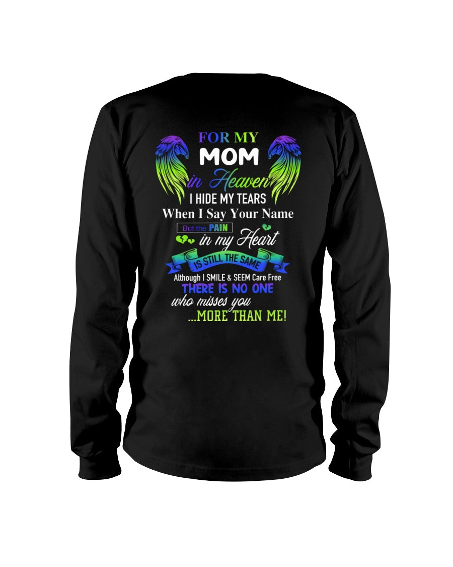 Personalized Memorial T-Shirt for Mom in Heaven - In Loving Memory Shirt, Miss You Mom Gift (SKUMOM) LUAN00