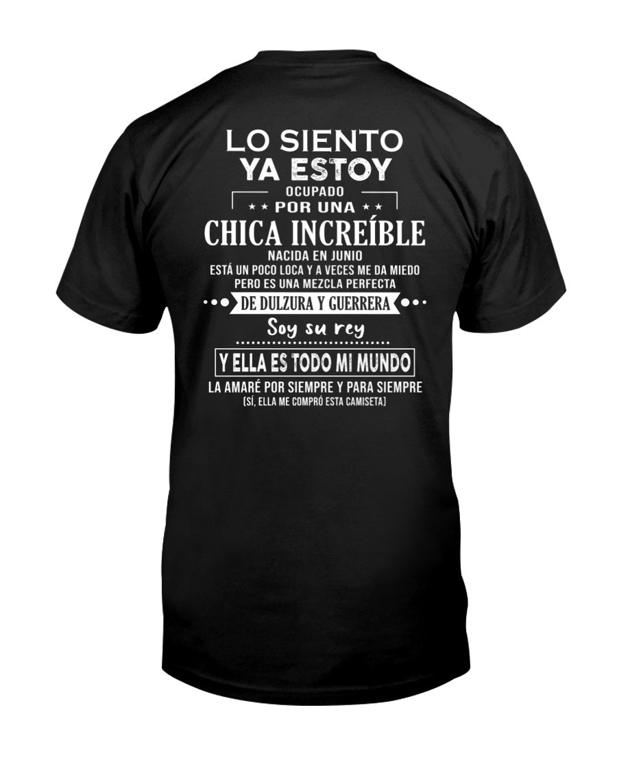 Lo siento chicas, ya estoy pillado - Mi novia está un poco loca y es adorable - Regalo especial para tu novio o esposo - (SKU04-156-06) - LUAN06