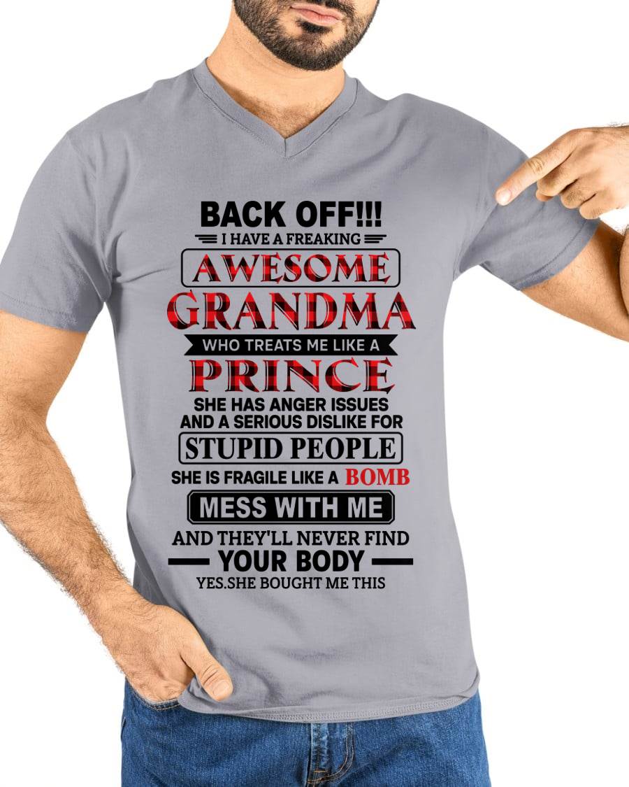 AWESOME GRANDMA - TREATS ME LIKE A PRINCE - PERFECT GIFT FROM GRANDMA TO GRANDSON - LUAN00 (SKU2608-585-00)