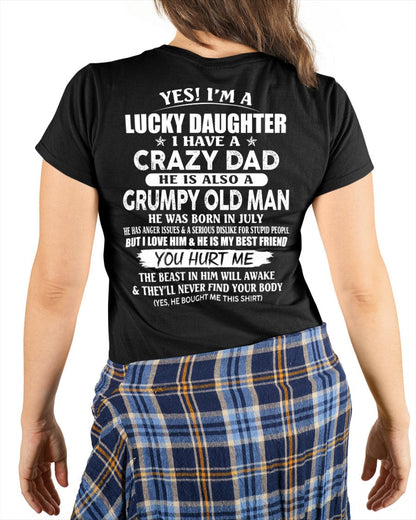 July - Awesome Grumpy Old Dad - Special gift for your daughter From Dad - LUAN07 (SKU10-50-07)
