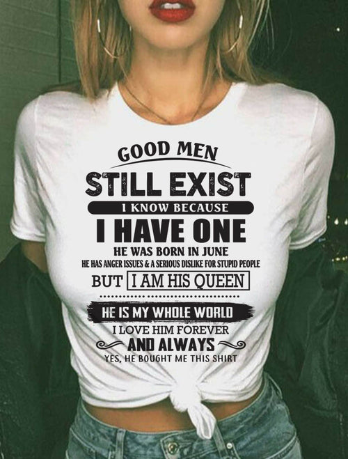 June - Good Men Still Exist - Perfect Gift For Your Girlfriend, Wife From Husband - LUAN06 (SKU07-166-06)