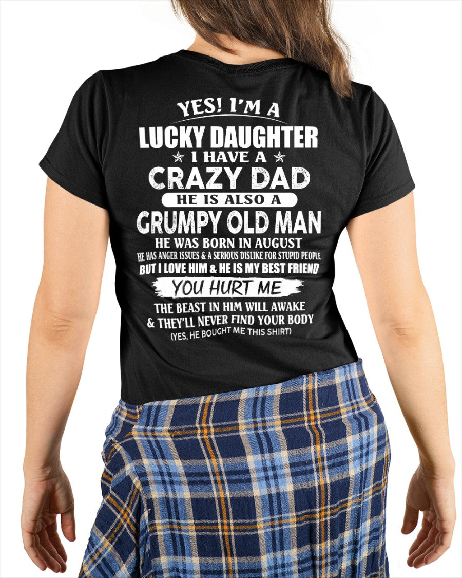 August - Awesome Grumpy Old Dad - Special gift for your daughter From Dad - LUAN08 (SKU10-50-08)