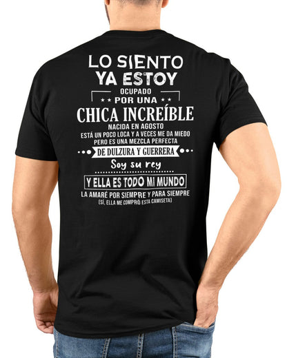 Lo siento chicas, ya estoy pillado - Mi novia está un poco loca y es adorable - Regalo especial para tu novio o esposo - (SKU04-156-08) - LUAN08