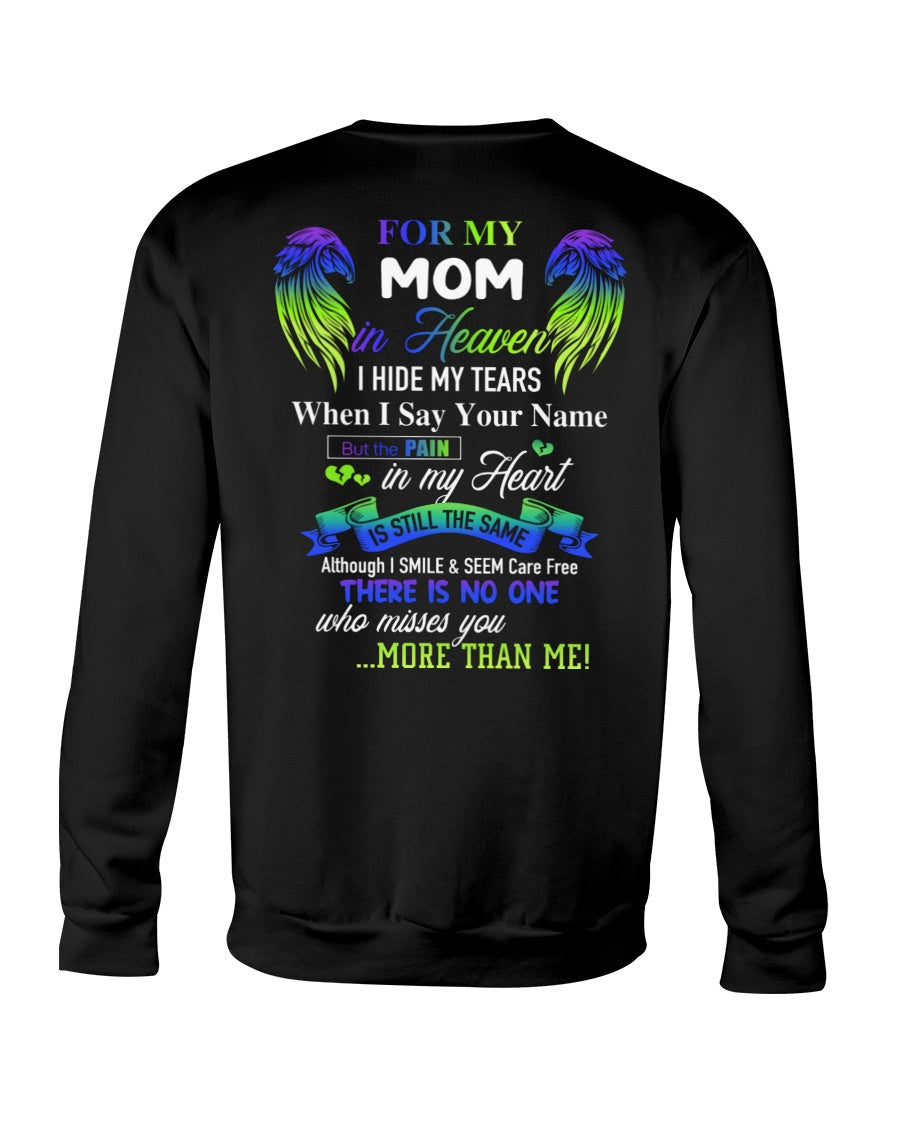 Personalized Memorial T-Shirt for Mom in Heaven - In Loving Memory Shirt, Miss You Mom Gift (SKUMOM) LUAN00