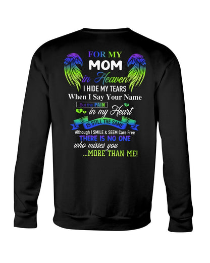 Personalized Memorial T-Shirt for Mom in Heaven - In Loving Memory Shirt, Miss You Mom Gift (SKUMOM) LUAN00