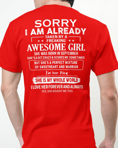 September - Awesome girl - Perfect gift for your boyfriend - (SKU04-86-09) - From Wife LUAN09
