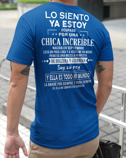 Lo siento chicas, ya estoy pillado - Mi novia está un poco loca y es adorable - Regalo especial para tu novio o esposo - (SKU04-156-09) - LUAN09