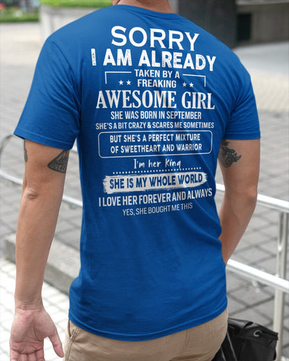 September - Awesome girl - Perfect gift for your boyfriend - (SKU04-86-09) - From Wife LUAN09