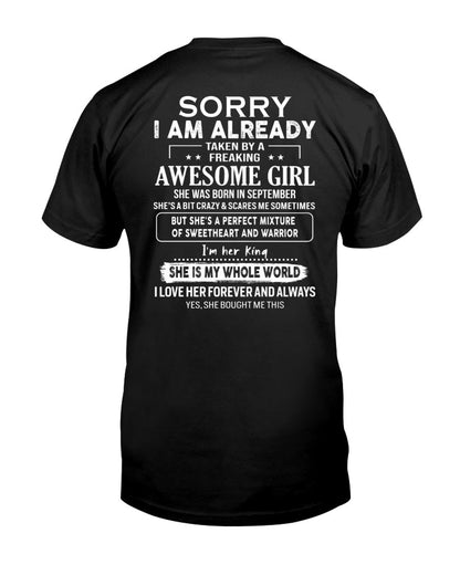 September - Awesome girl - Perfect gift for your boyfriend - (SKU04-86-09) - From Wife LUAN09
