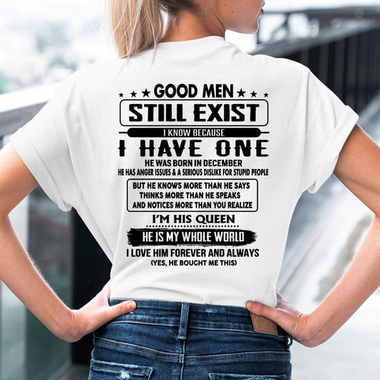 December - Good men Still Exist - gift for your girlfriend, wife from Husband - LUAN12 (SKU-GMSAU-12)