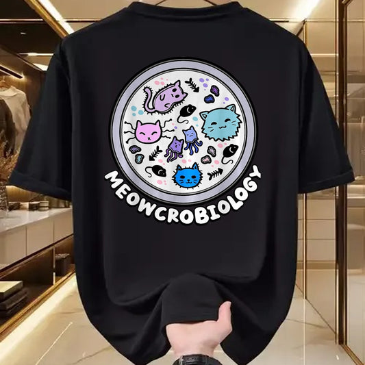 Cat Love Shirt, Funny Cat Lover Gift UnisexT-Shirt/Hoodie/Sweatshirt HLT00 - Meowcrobiology Microscopic Cats Science Pet School Biology T-Shirt, Women, Grass Green, Medium