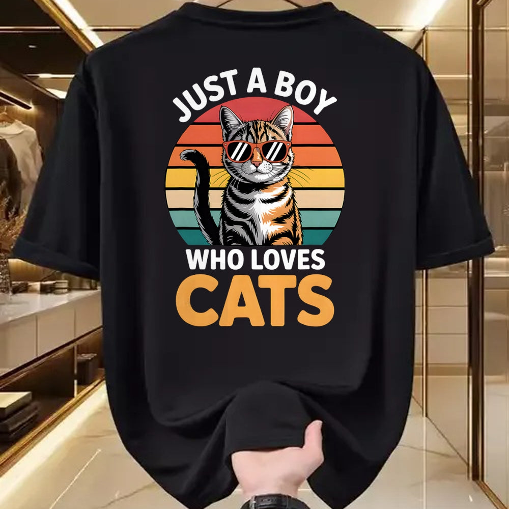 Cat Love Shirt, Funny Cat Lover Gift UnisexT-Shirt/Hoodie/Sweatshirt HLT00 - Boys Cat T-Shirt (1)