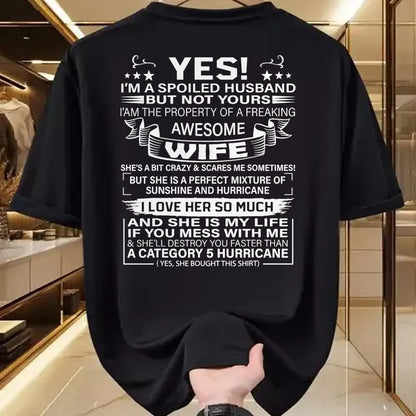 Best Husband Shirt, Wife and Husband Unisex T-Shirt/Hoodie/Sweatshirt HLT00 - Yes i_m A Spoiled Husband But Not Yours awesome Wife T-Shirt (2)