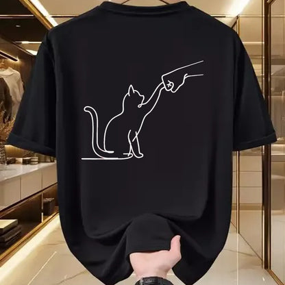 Cat Love Shirt, Funny Cat Lover Gift UnisexT-Shirt/Hoodie/Sweatshirt HLT00 - Cute Pet Tee I Love My Cat Best Friend Fist Bump Paw Cat T-Shirt, Women, Black, Medium