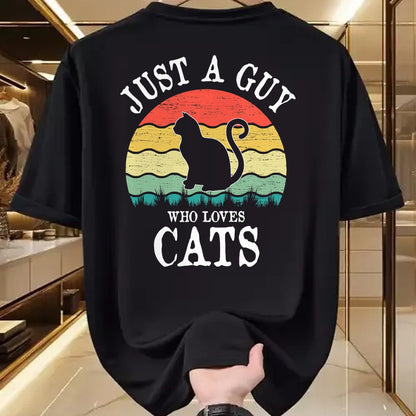 Cat Love Shirt, Funny Cat Lover Gift UnisexT-Shirt/Hoodie/Sweatshirt HLT00 - Just A Guy Who Loves Cats T-Shirt