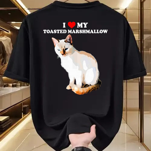 Cat Love Shirt, Funny Cat Lover Gift UnisexT-Shirt/Hoodie/Sweatshirt HLT00 - I Love My Toasted Marshmallow Flame Point Siamese Cat Kitten T-Shirt