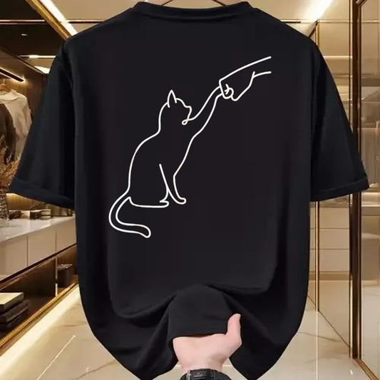 Cat Love Shirt, Funny Cat Lover Gift UnisexT-Shirt/Hoodie/Sweatshirt HLT00 - Cute Pet Tee I Love My Cat Fist Bump Best Friend Cat Lovers T-Shirt, Women, Purple, Large