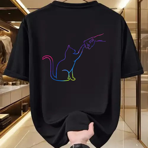 Cat Love Shirt, Funny Cat Lover Gift UnisexT-Shirt/Hoodie/Sweatshirt HLT00 - Cute Pet Tee I Love My Cat Best Friend Fist Bump Cat Lovers T-Shirt, Women, Black, Medium