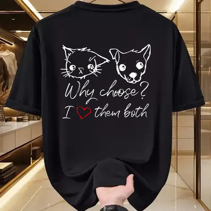 Cat Love Shirt, Funny Cat Lover Gift UnisexT-Shirt/Hoodie/Sweatshirt HLT00 - Cat and Dog Lover I Love Puppies and Kittens T-Shirt (2)