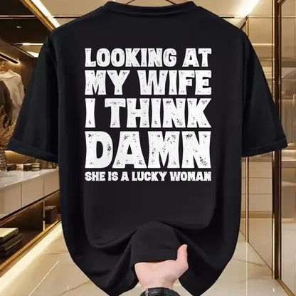 Best Husband Shirt, Wife and Husband Unisex T-Shirt/Hoodie/Sweatshirt HLT00 - Funny Dad Joke Quote Gift Shirt for Husband Father from Wife T-Shirt