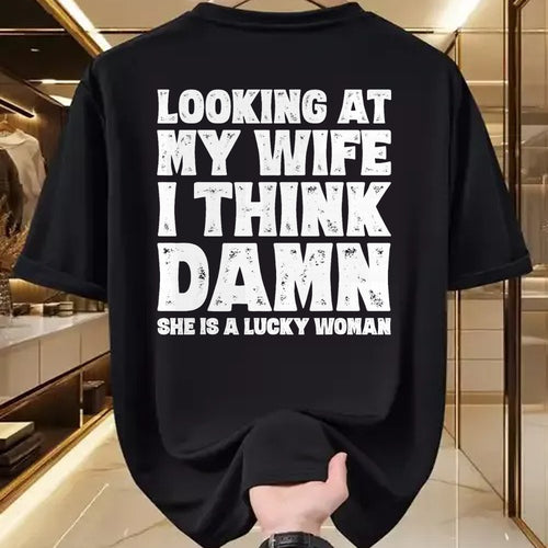 Best Husband Shirt, Wife and Husband Unisex T-Shirt/Hoodie/Sweatshirt HLT00 - Funny Dad Joke Quote Gift Shirt for Husband Father from Wife T-Shirt