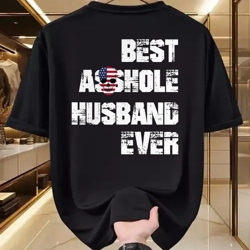 Best Husband Shirt, Wife and Husband Unisex T-Shirt/Hoodie/Sweatshirt HLT00 - Vintage Best Asshole Husband Ever Tshirt Husband Gift Idea