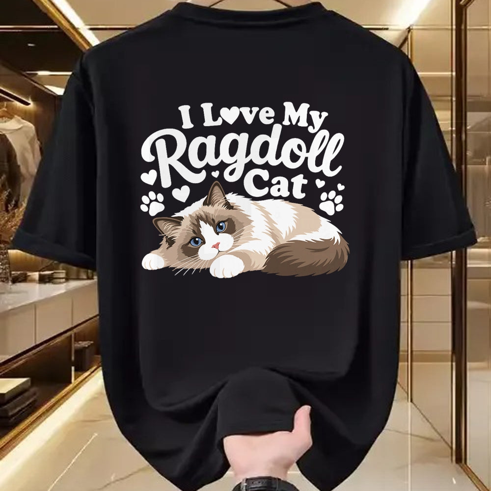 Cat Love Shirt, Funny Cat Lover Gift UnisexT-Shirt/Hoodie/Sweatshirt HLT00 - I Love My Ragdoll Cat - T-Shirt