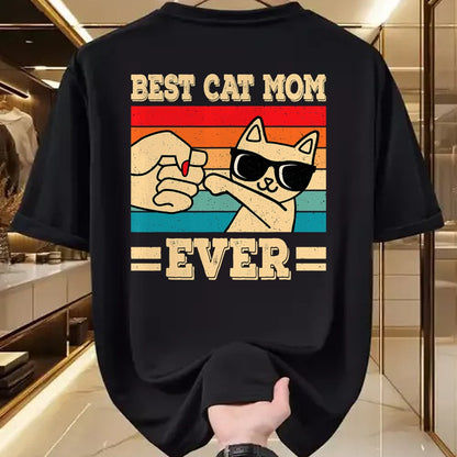 Cat Love Shirt, Funny Cat Lover Gift UnisexT-Shirt/Hoodie/Sweatshirt HLT00 - Best Cat Mom Ever Funny Vintage Kitten Lover Retro Women T-Shirt