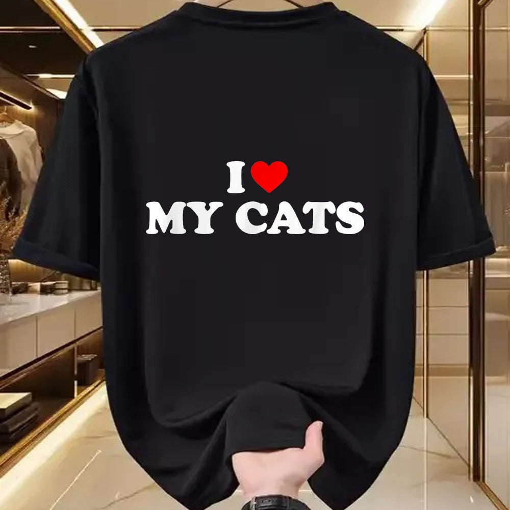 Cat Love Shirt, Funny Cat Lover Gift UnisexT-Shirt/Hoodie/Sweatshirt HLT00 - I Love My Cats T-Shirt, Women, Black, X-Small