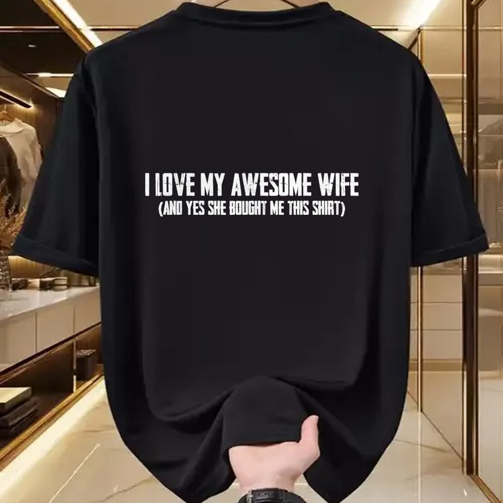 Best Husband Shirt, Wife and Husband Unisex T-Shirt/Hoodie/Sweatshirt HLT00 - I Love My Awesome Wife And Yes She Bought Me This T-Shirt