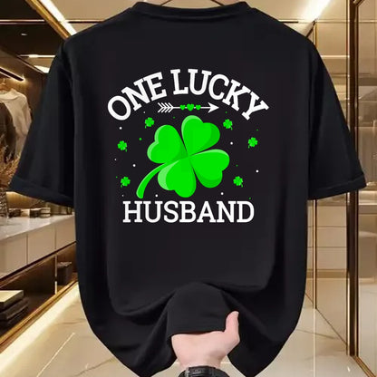 Best Husband Shirt, Wife and Husband Unisex T-Shirt/Hoodie/Sweatshirt HLT00 - One Lucky Husband Matching St Patrick_s Day T-Shirt