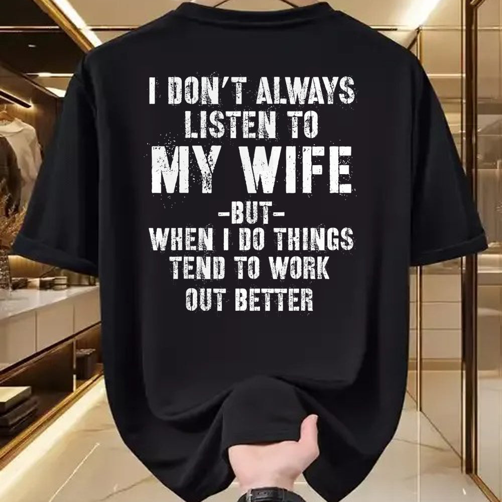 Best Husband Shirt, Wife and Husband Unisex T-Shirt/Hoodie/Sweatshirt HLT00 - I Don_t Always Listen to My Funny Husband T-Shirt