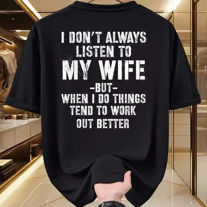 Best Husband Shirt, Wife and Husband Unisex T-Shirt/Hoodie/Sweatshirt HLT00 - I Don_t Always Listen to My Funny Husband T-Shirt