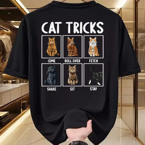 Cat Love Shirt, Funny Cat Lover Gift UnisexT-Shirt/Hoodie/Sweatshirt HLT00 - Cats Funny Cat Tricks T-Shirt, Small, Black