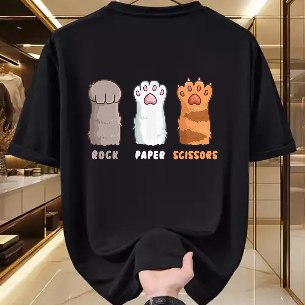Cat Love Shirt, Funny Cat Lover Gift UnisexT-Shirt/Hoodie/Sweatshirt HLT00 - Cat Lover Cat Owner Funny Cat Rock Paper Scissors T-Shirt