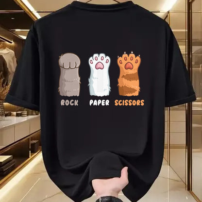Cat Love Shirt, Funny Cat Lover Gift UnisexT-Shirt/Hoodie/Sweatshirt HLT00 - Cat Lover Cat Owner Funny Cat Rock Paper Scissors T-Shirt