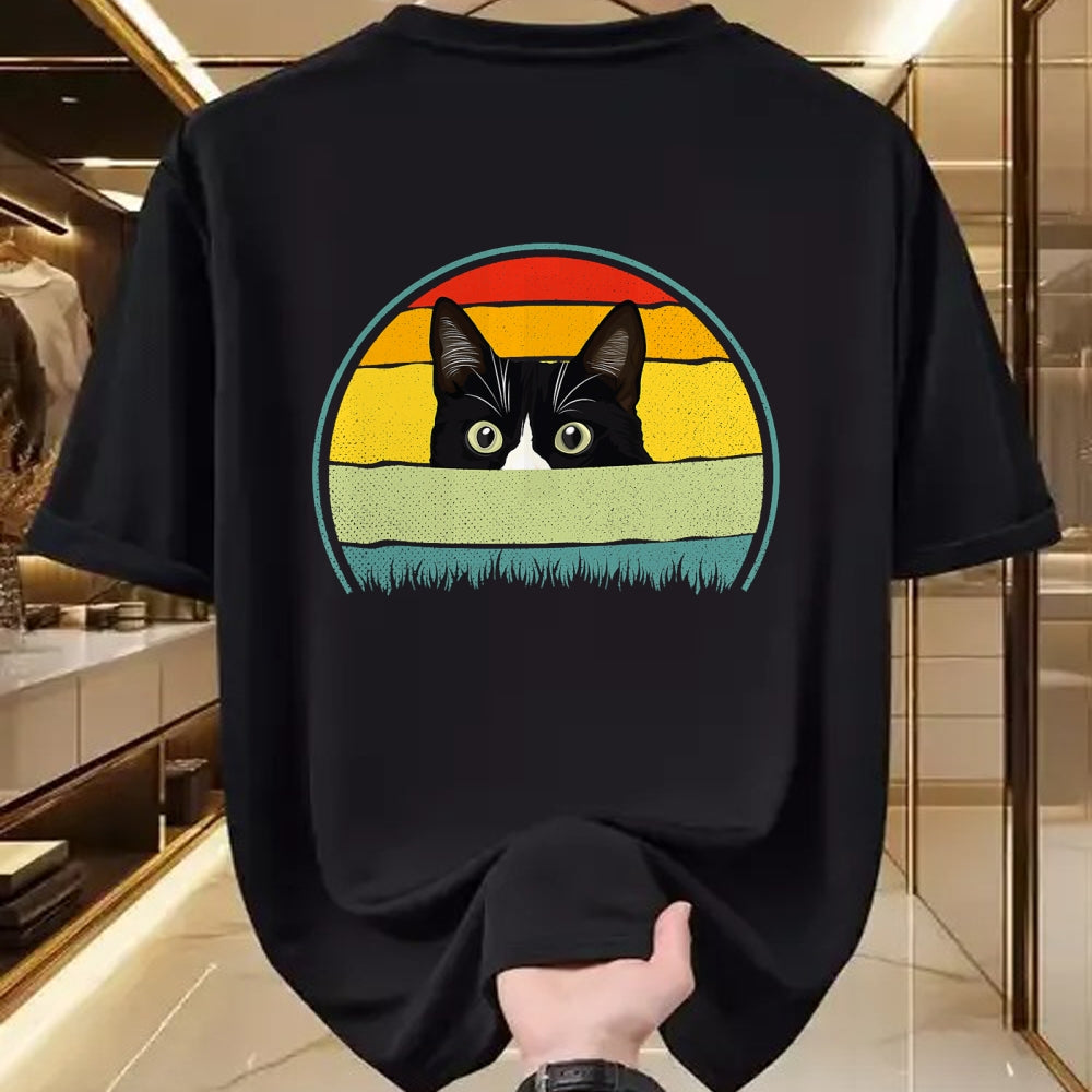 Cat Love Shirt, Funny Cat Lover Gift UnisexT-Shirt/Hoodie/Sweatshirt HLT00 - Tuxedo cat vintage retro cats loves T-Shirt