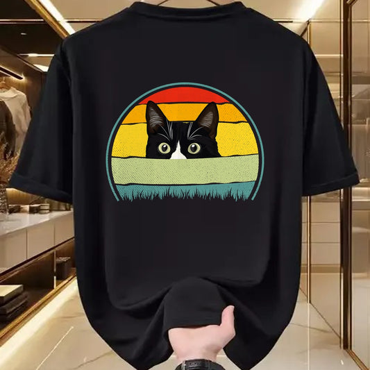 Cat Love Shirt, Funny Cat Lover Gift UnisexT-Shirt/Hoodie/Sweatshirt HLT00 - Tuxedo cat vintage retro cats loves T-Shirt
