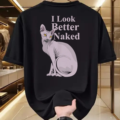Cat Love Shirt, Funny Cat Lover Gift UnisexT-Shirt/Hoodie/Sweatshirt HLT00 - Sphynx Naked Funny Cat T-Shirt Kitten Gift T-Shirt
