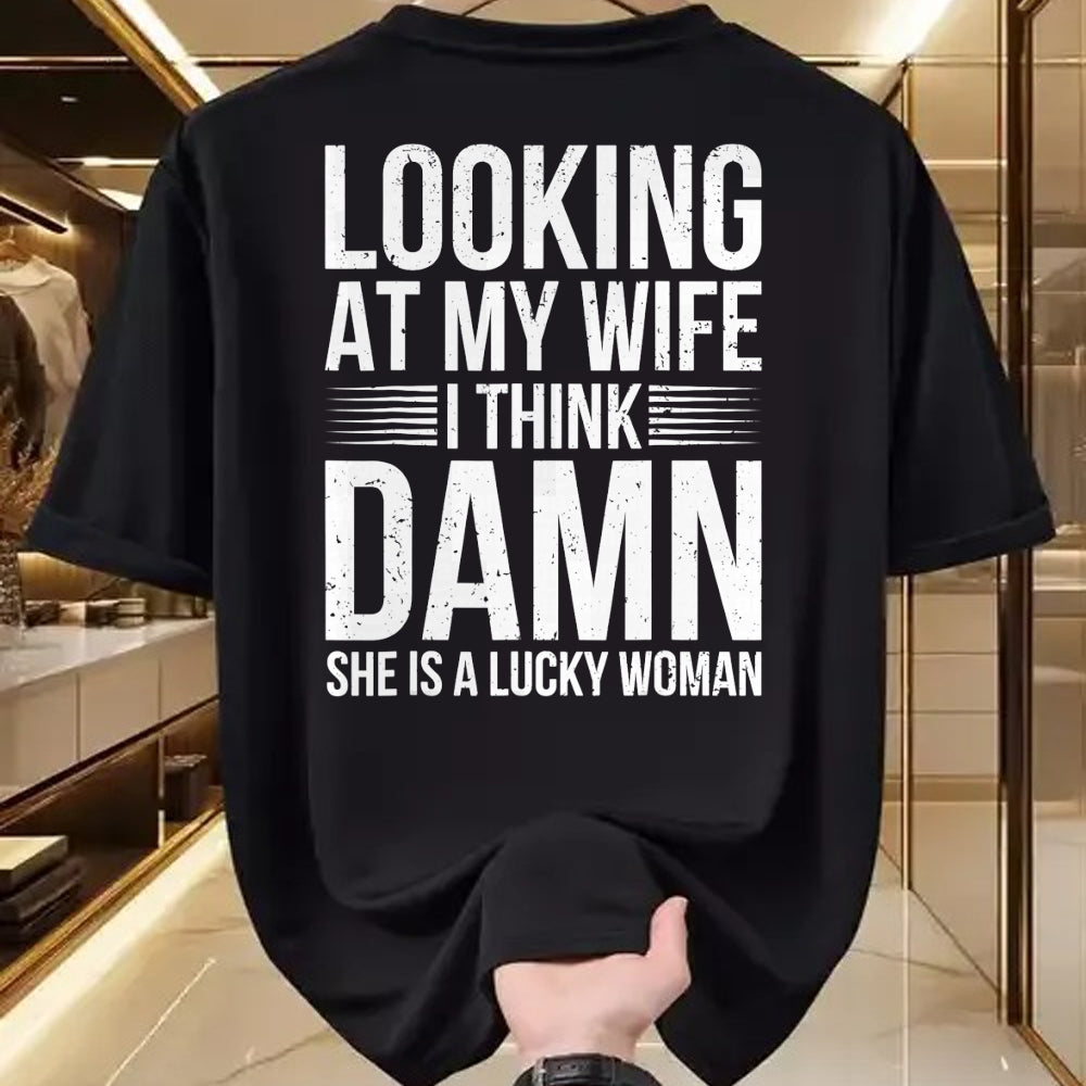 Best Husband Shirt, Wife and Husband Unisex T-Shirt/Hoodie/Sweatshirt HLT00 - Mens Funny Saying Graphic Tee Lucky Husband Sarcastic Humor T-Shirt